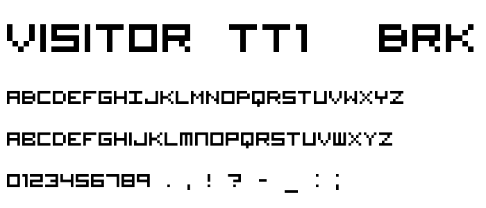 Visitor TT1 -BRK- font